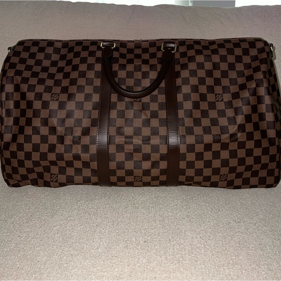 LIKE NEW Louis Vuitton ♡ Keepall Bandoulière 55 Damier Ebene Duffle - Picture 2 of 16